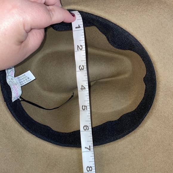 Free People Felted Tan Wool Wide Brim Cowboy Hat OS